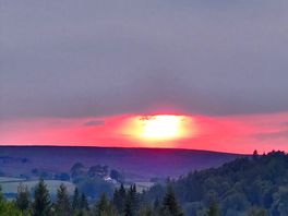 Sunset view from our van