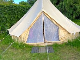 Our tent at dusk