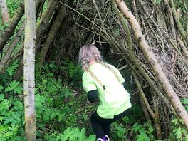 In the woodland area