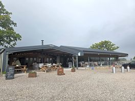 Cafe and outdoor seating area