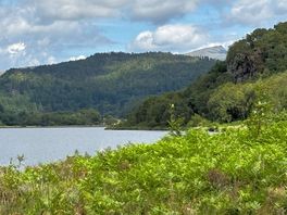 Mountains and lake
