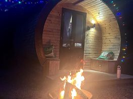 Night time cabin