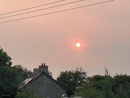 Sunset over campsite