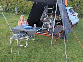 All set up and relaxed