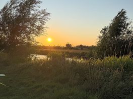 View of the river at sunset.