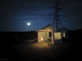 Camp at night