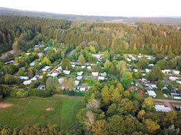 Aerial view of the campsite