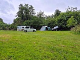 Just getting set up with a whole field to ourselves