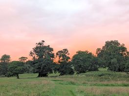 Sunset behind boe rigg