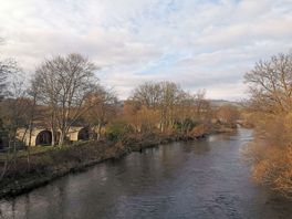 View of the pod we stayed in from the bridge