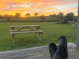 Relaxing at sunset.