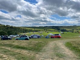 One of the campsite’s fields overlooking lathkill dale.