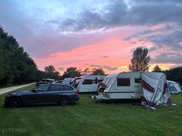 Lovely sunset whilst pitching up on arrival