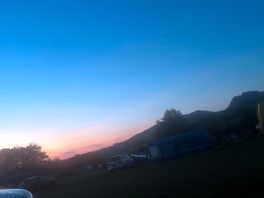 On the site at sun down