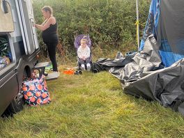 8 man tent is up and loving camp life