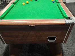 Playing pool upstairs in r bar