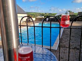 View from outside clubhouse & pool