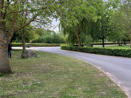 Landscaped entrance to site