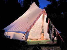 Lemur tent at night