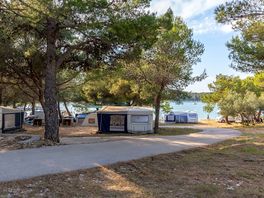 Shaded pitches near the sea