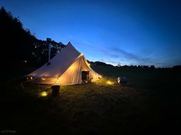 The bell tent at night