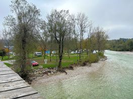 Camp danica from the river
