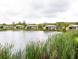 Chalets overlooking the water