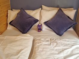 Easter egg on bed