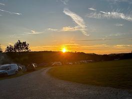 Sun set over the campsite.