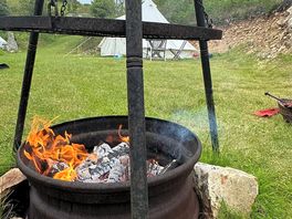 Outdoor cooking area