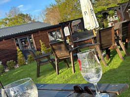 The sunny pub garden.