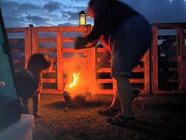 Fire pits provided and wood for sale.