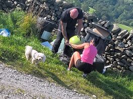 Cleaning up after ourselves with bins onsite
