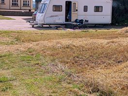 Right on the edge of an airstrip!