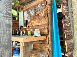 Wash up station and shower