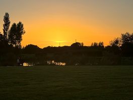 Beautiful sunsets over the fishing lake