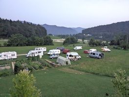 Stellplatz von der terrasse aus