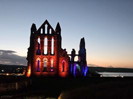 Abbey lit up