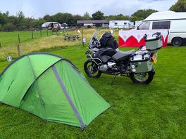 Camping off my bmw gs motorcycle