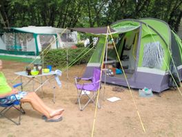 Our shady pitch.