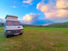 Our van and the beautiful view