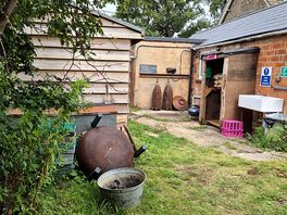 Wash up area, shower and loo