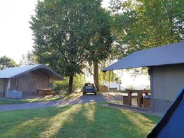 Uitzicht campingplek
