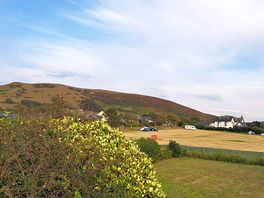 View from reception area into tent area