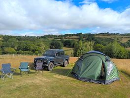 View from the wild camping field