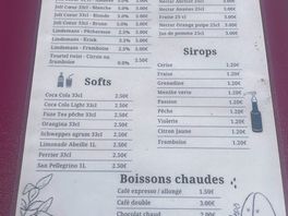 Bar menu