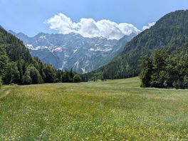 A short walk from the campsite. beautiful meadows