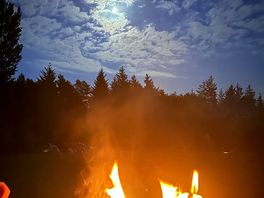 Fire at dusk