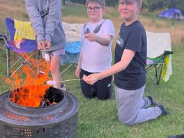 Toasted marshmallows on the fire pit