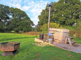 Log burning hot tub